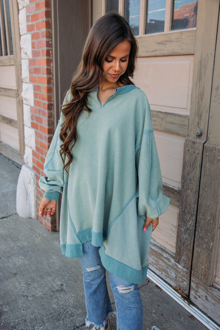 Over You Pullover - Mint