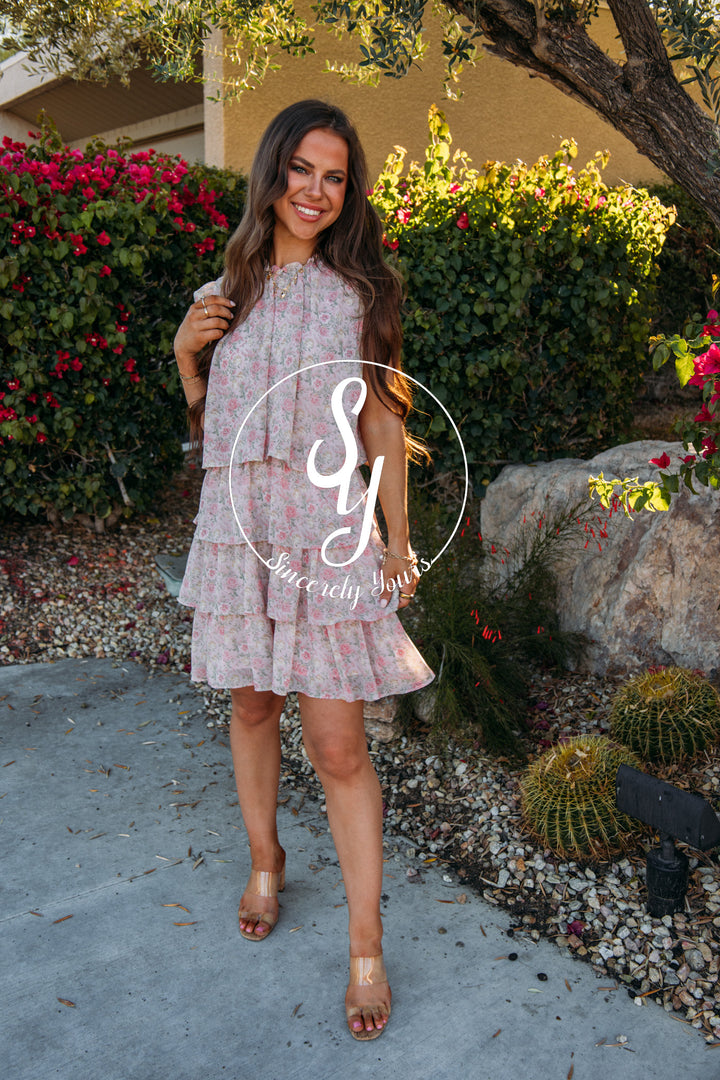 Kayden Dress-Pink Multi