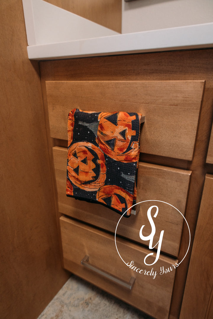 Put a Light In It Double-Sided Hand Towel - Orange