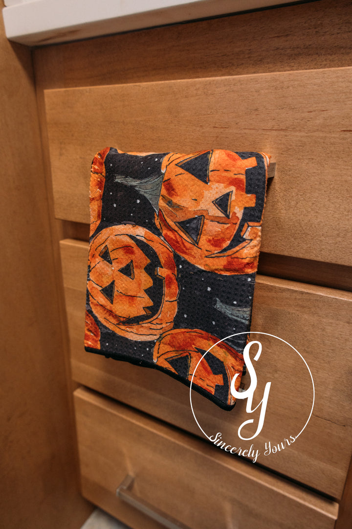 Put a Light In It Double-Sided Hand Towel - Orange