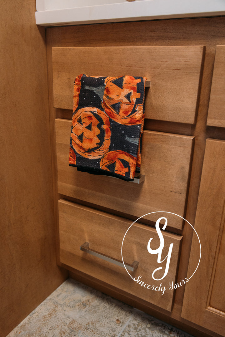 Put a Light In It Double-Sided Hand Towel - Orange