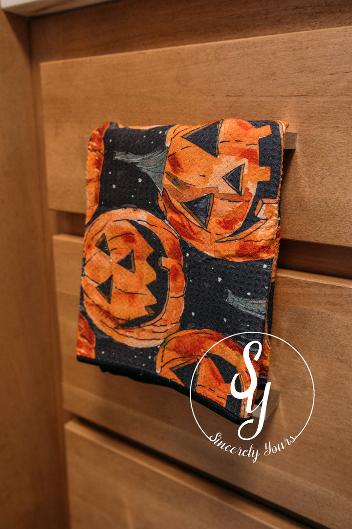 Put a Light In It Double-Sided Hand Towel - Orange