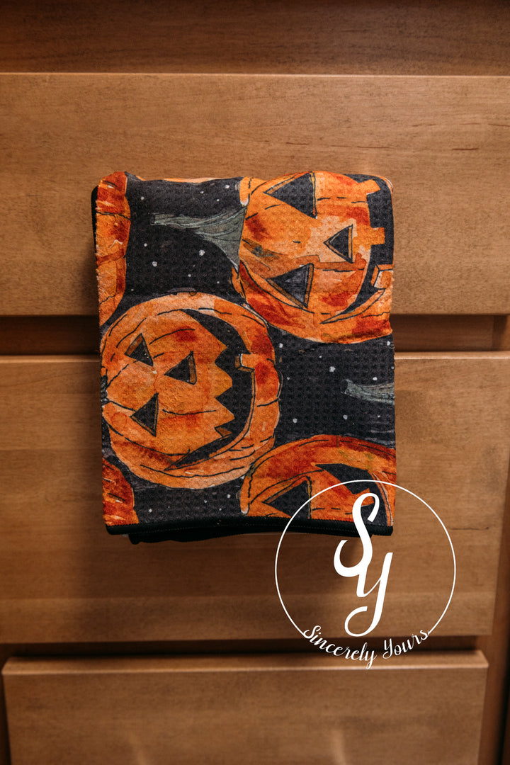 Put a Light In It Double-Sided Hand Towel - Orange