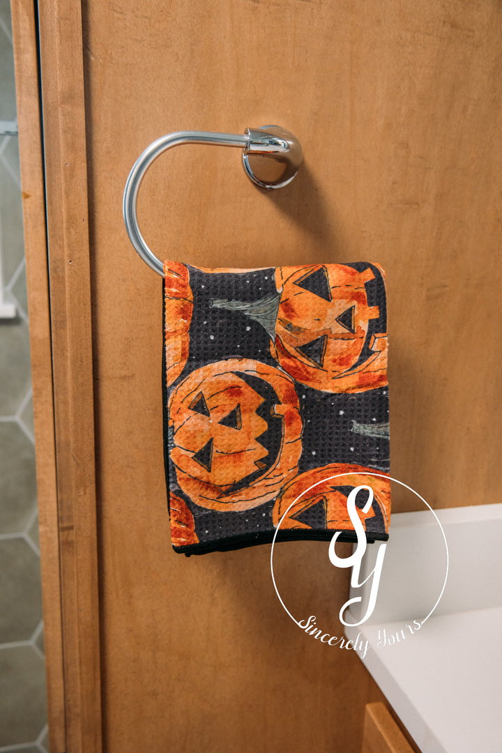 Put a Light In It Double-Sided Hand Towel - Orange