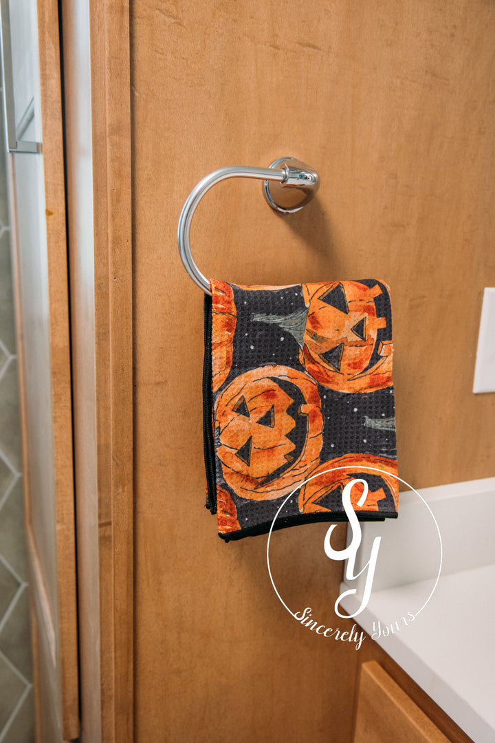 Put a Light In It Double-Sided Hand Towel - Orange
