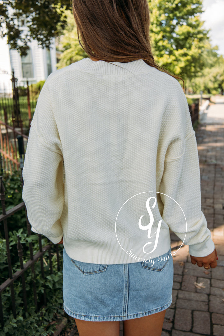 Cozy Break Cardigan- Cream