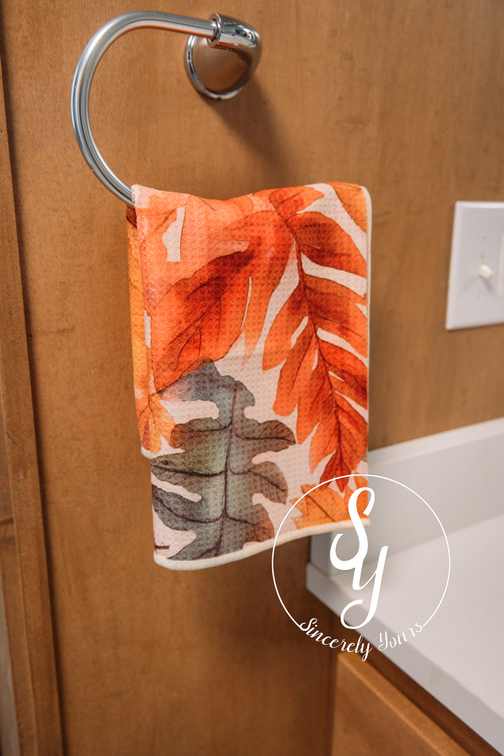 Jump In It Double-Sided Hand Towel - Orange