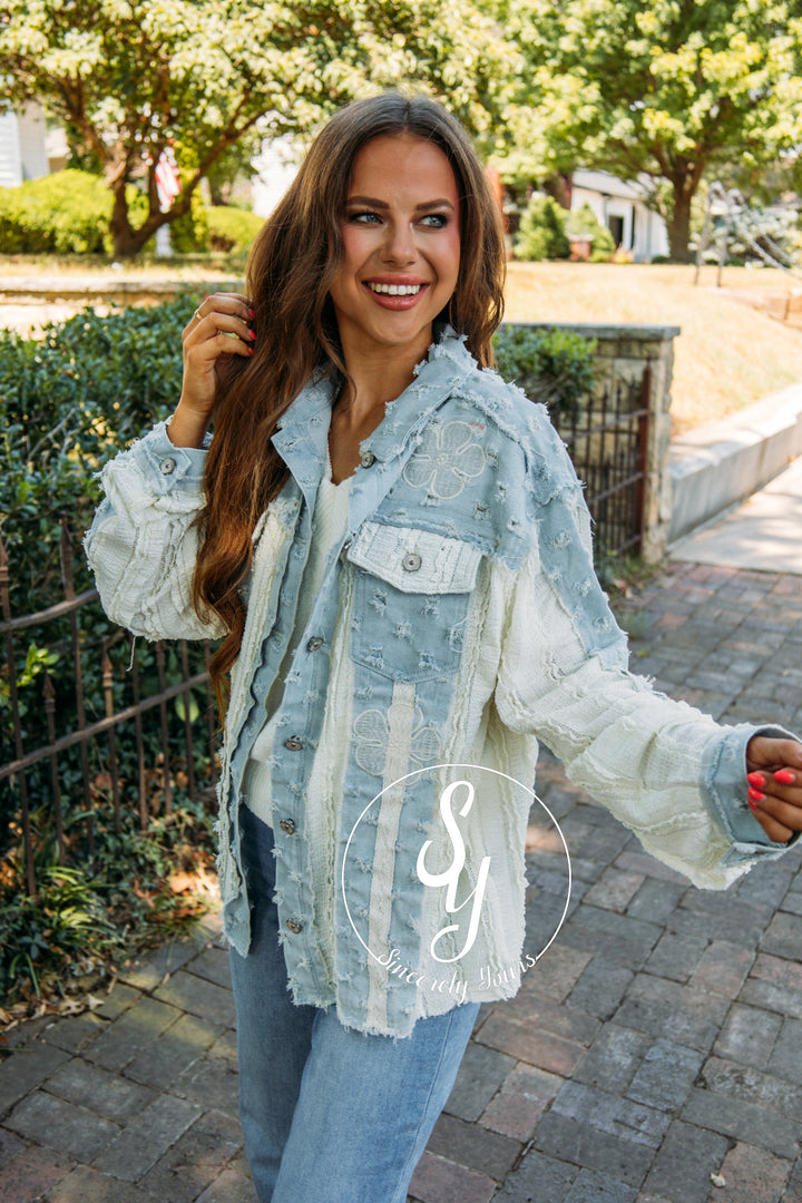 Southern Charm Outerwear- Light Denim