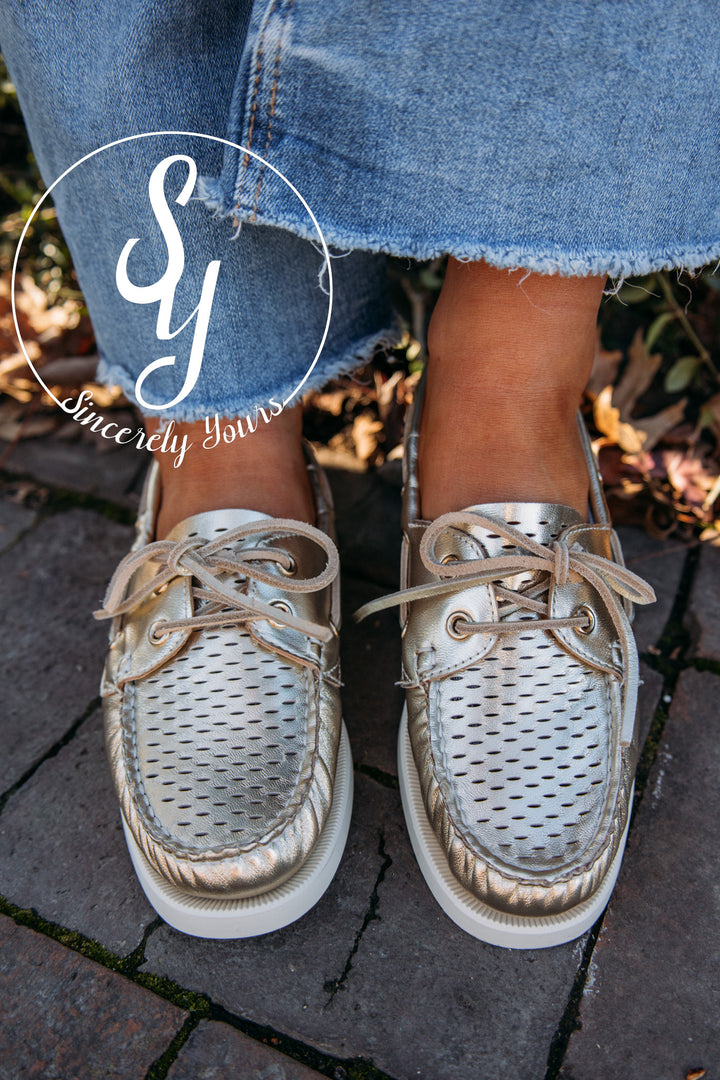 Sail Gold Leather Loafers- Gold