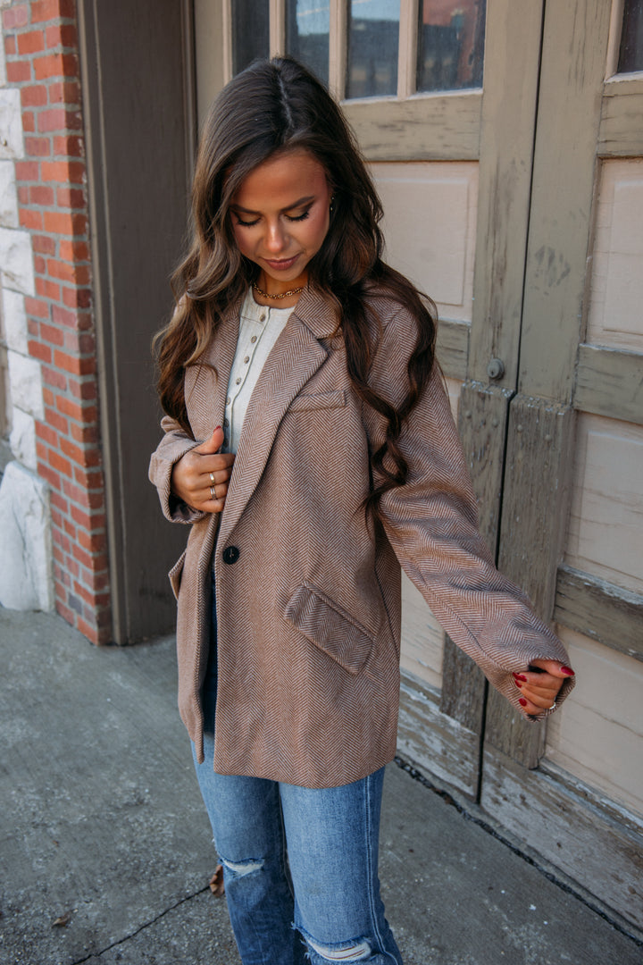 Mean Business Jacket - Camel