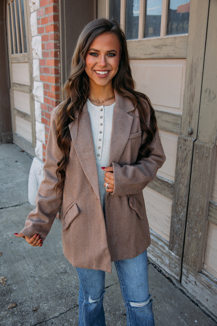 Mean Business Jacket - Camel