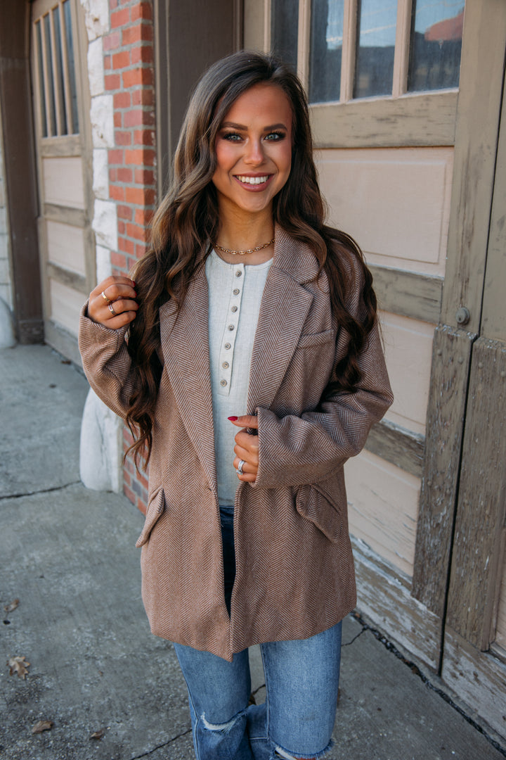 Mean Business Jacket - Camel