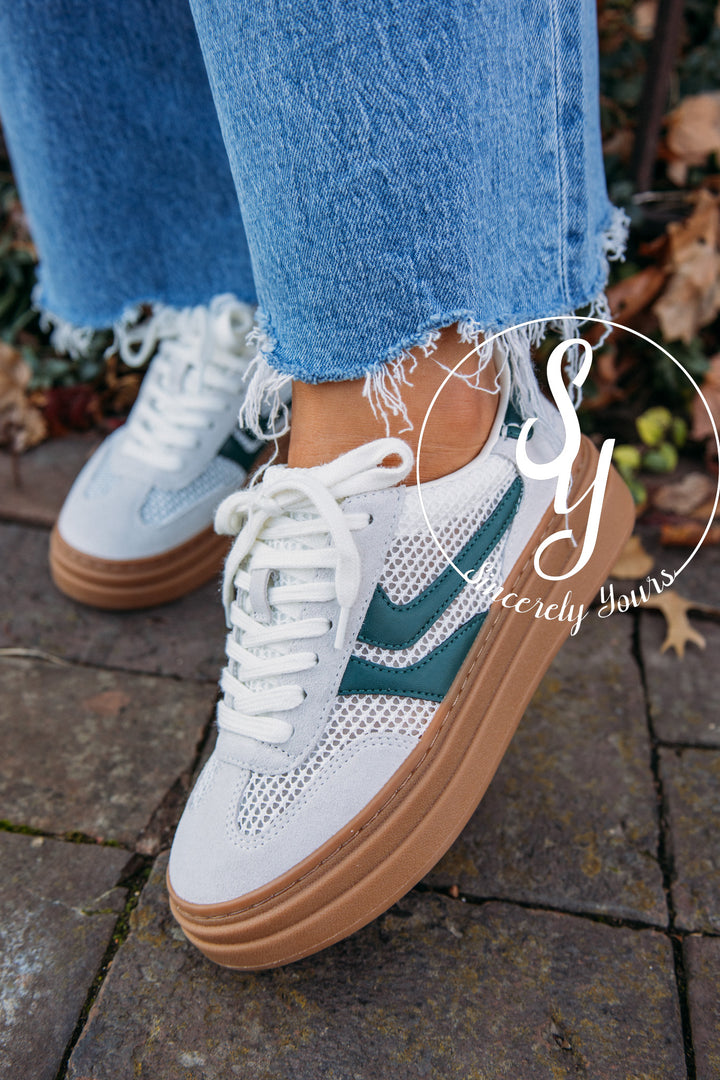 Steve Madden: Dodge Sneaker -White/Green