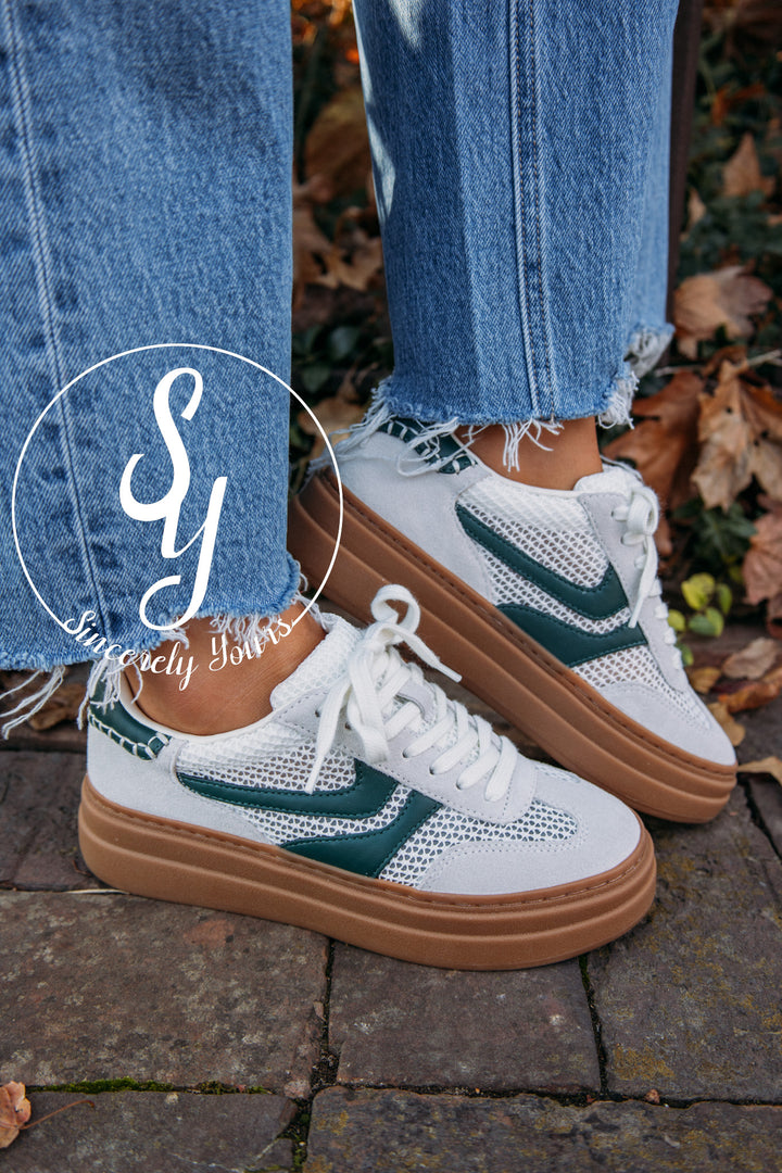 Steve Madden: Dodge Sneaker -White/Green