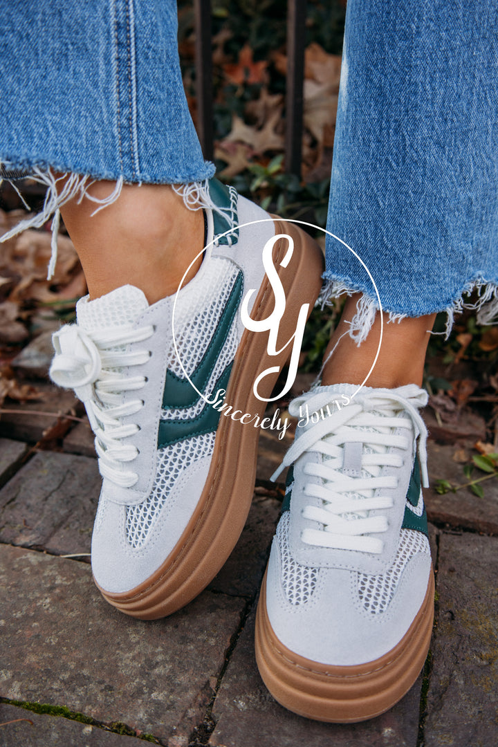 Steve Madden: Dodge Sneaker -White/Green