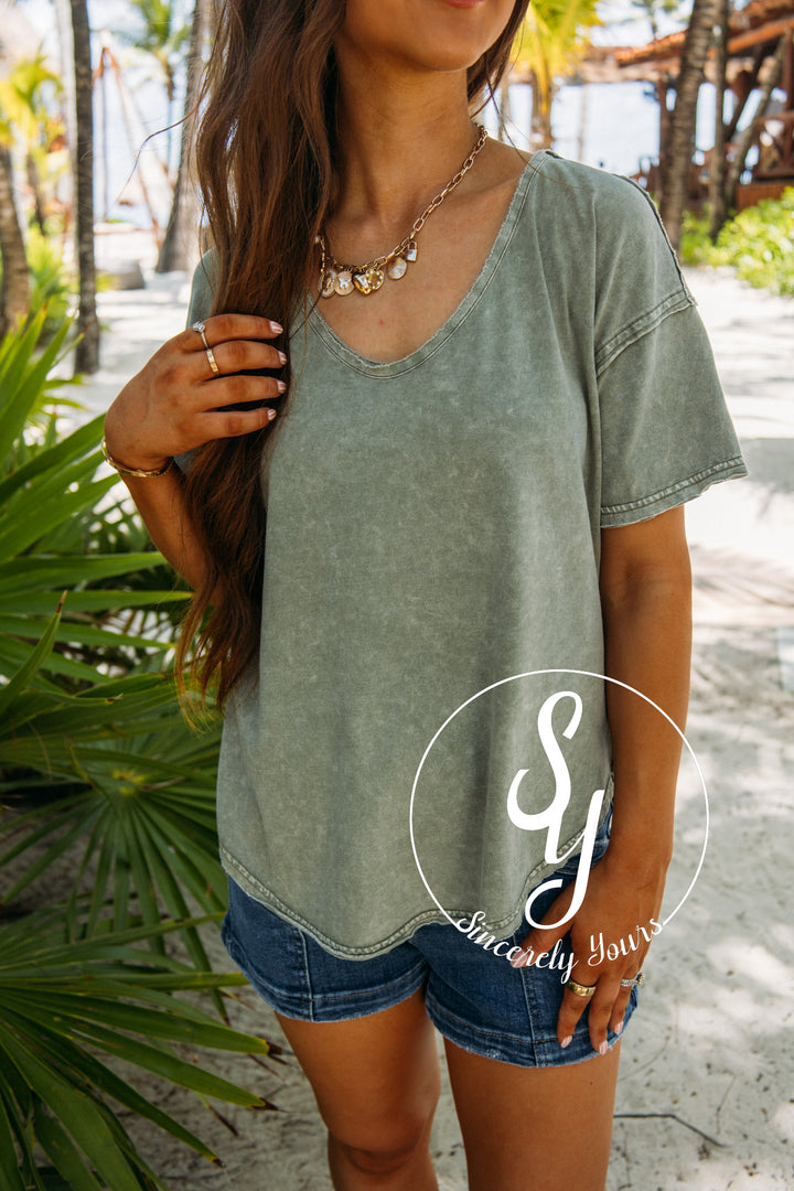 Just Relax Top - Olive