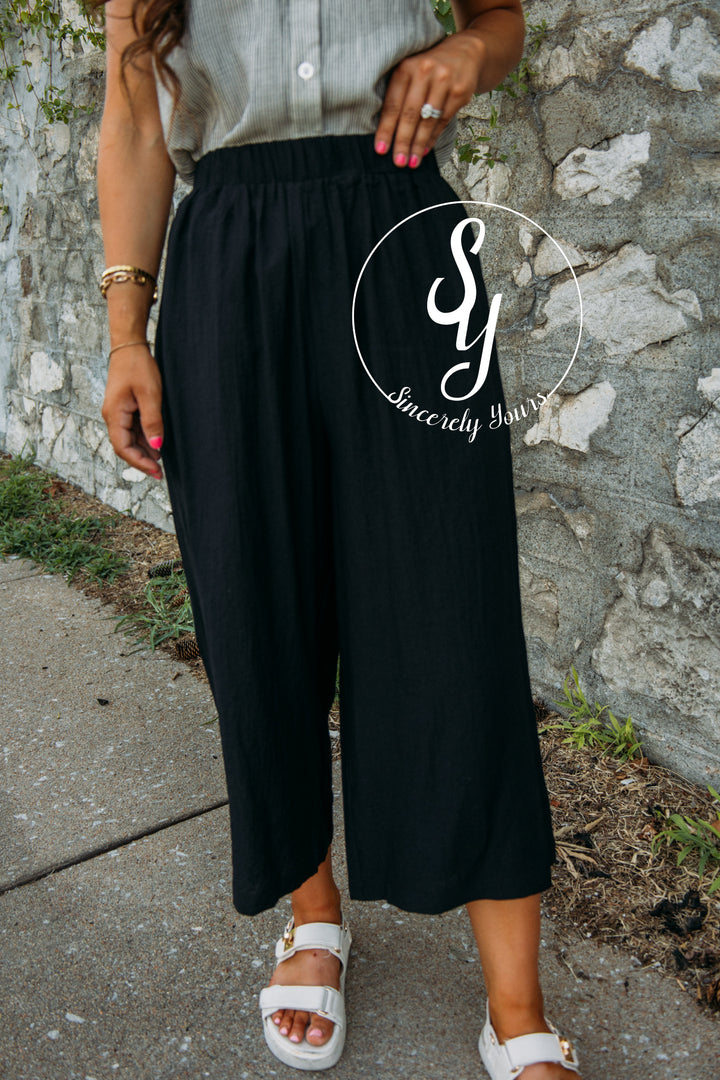 London Landscape Pants- Black