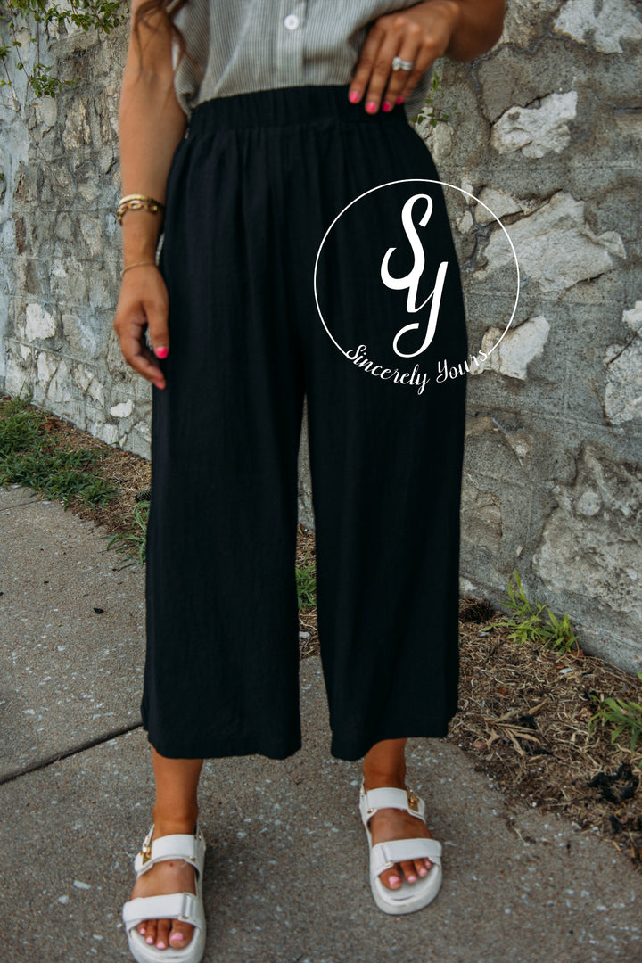 London Landscape Pants- Black