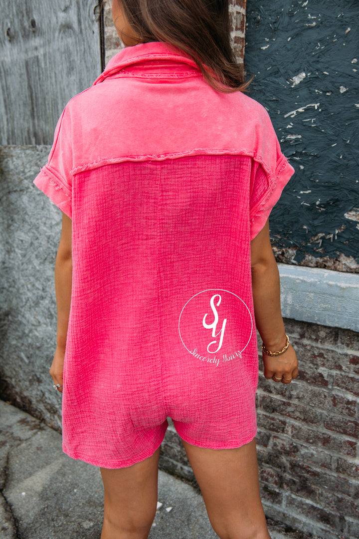 Mix It Up Romper - Pink