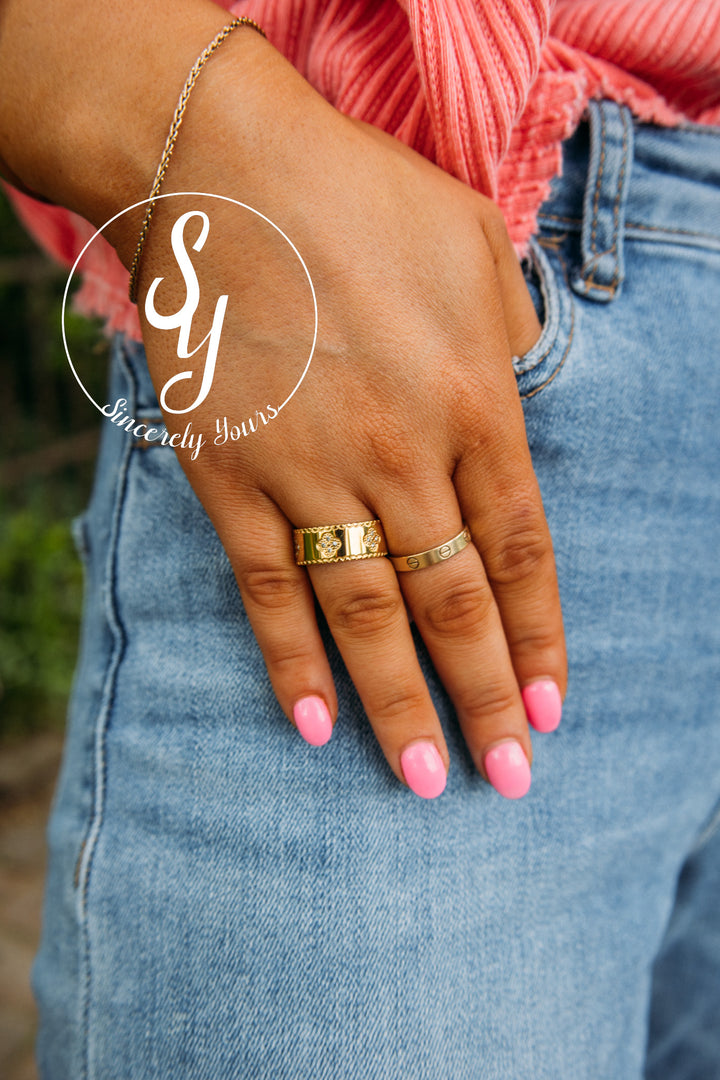 Sahira: Gracie Cz Clover Ring