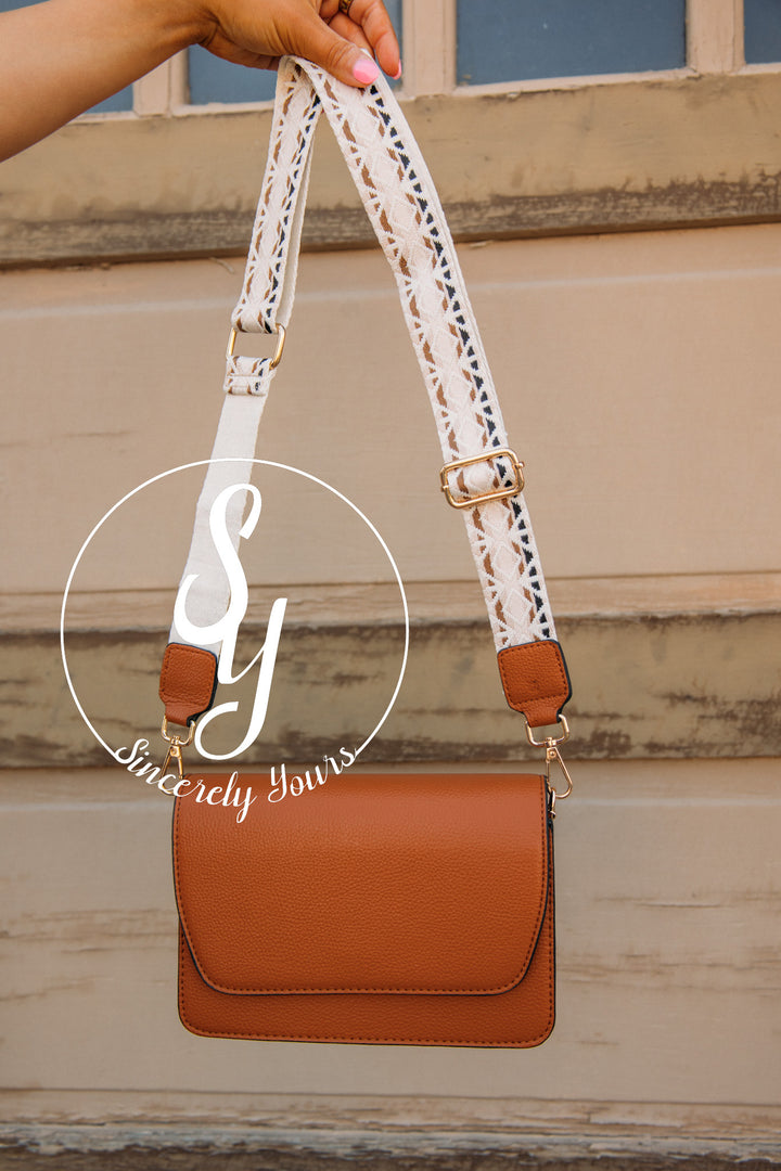 Lucy Flapover Crossbody Bag- Brown