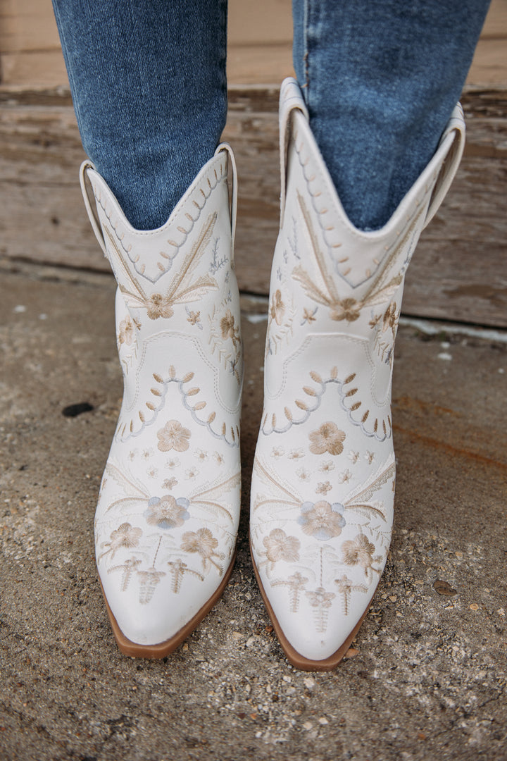 Houston Booties - White