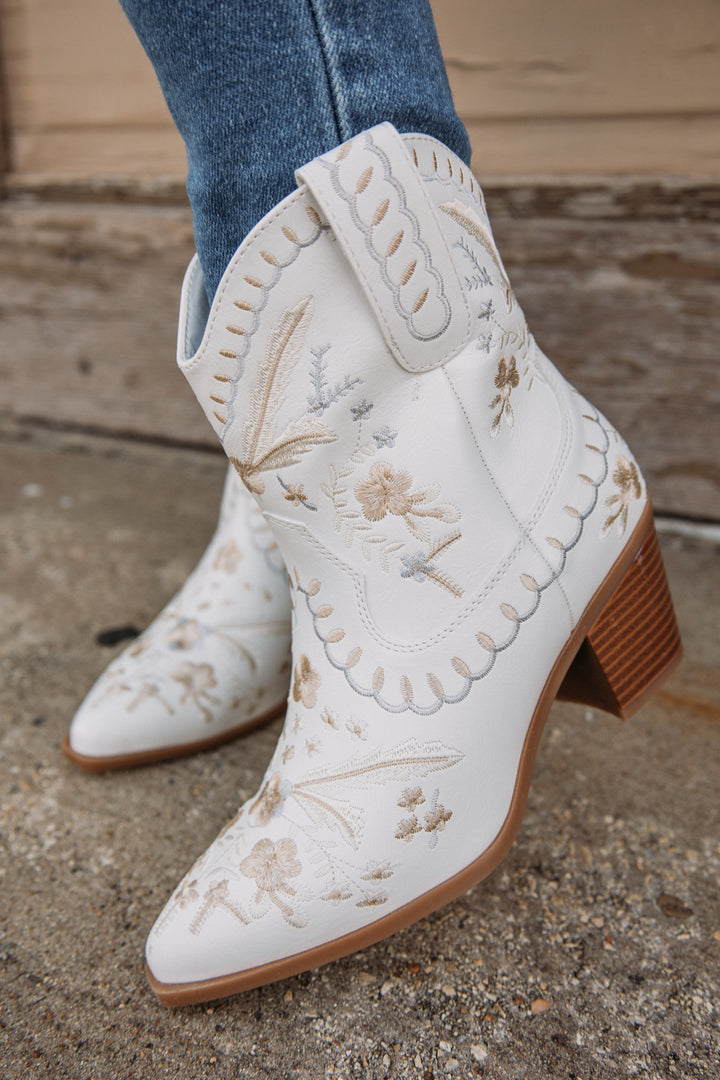 Houston Booties - White