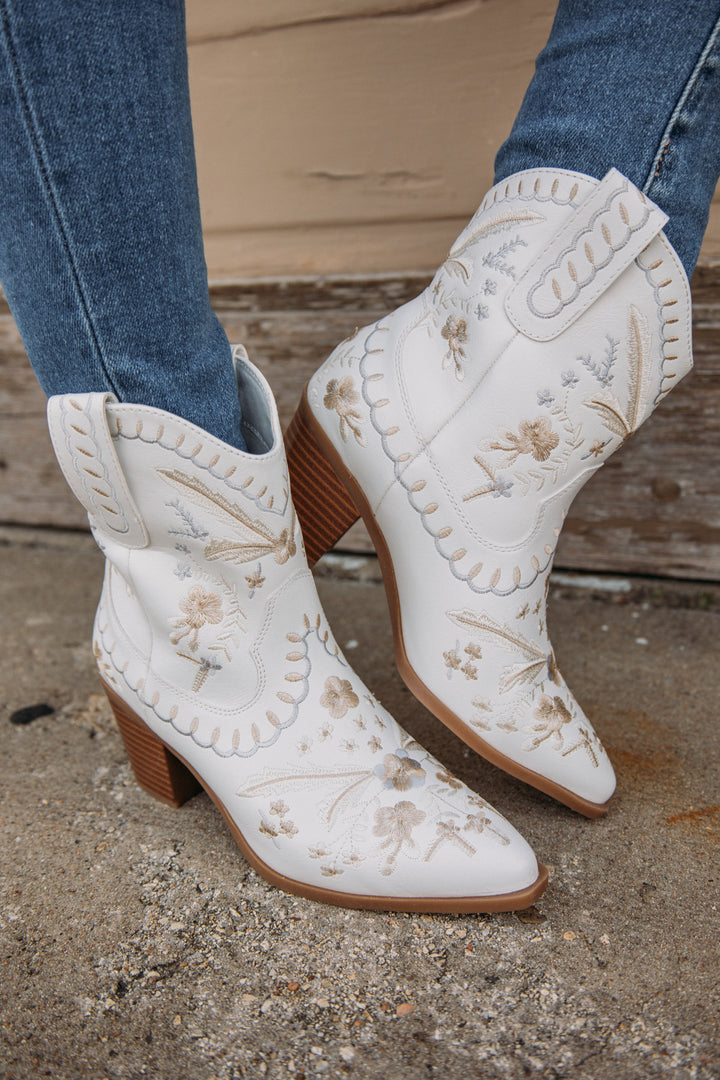 Houston Booties - White