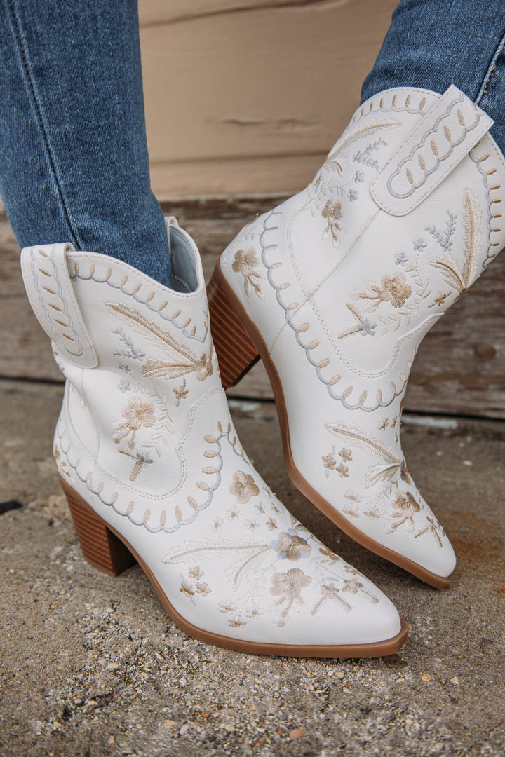 Houston Booties - White