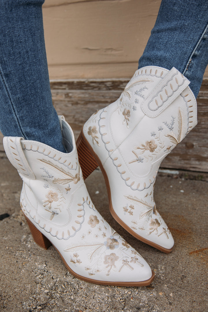 Houston Booties - White