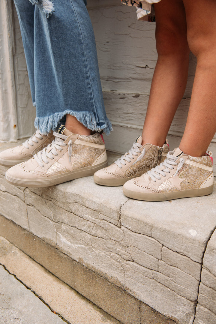 Paulina Gold Snake Toddler Shoes