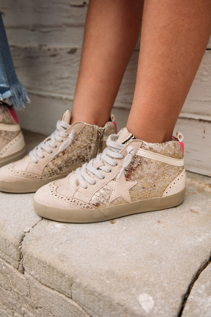 Paulina Gold Snake Toddler Shoes