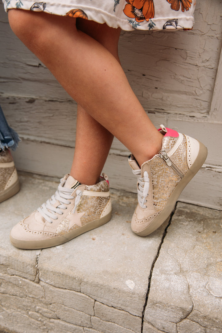 Paulina Gold Snake Toddler Shoes