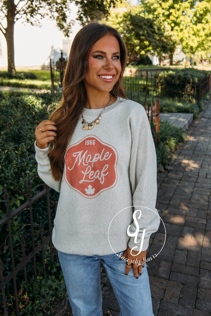 Maple Leaf 1966 Crewneck - Oatmeal