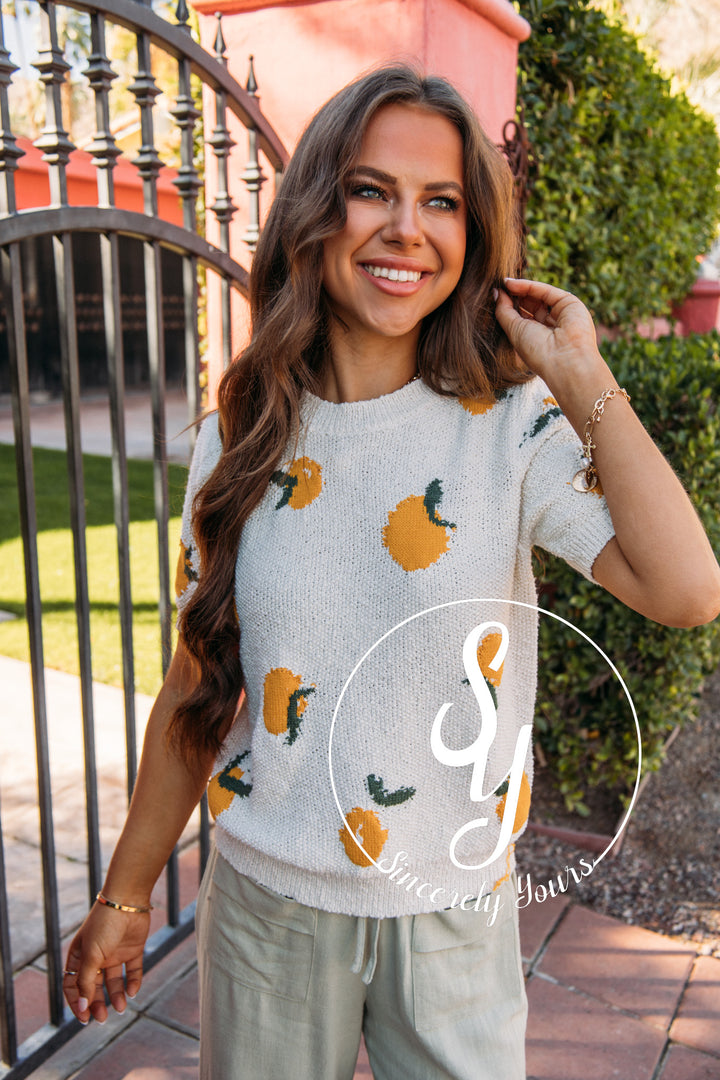 Lemon Zest Top - Oatmeal