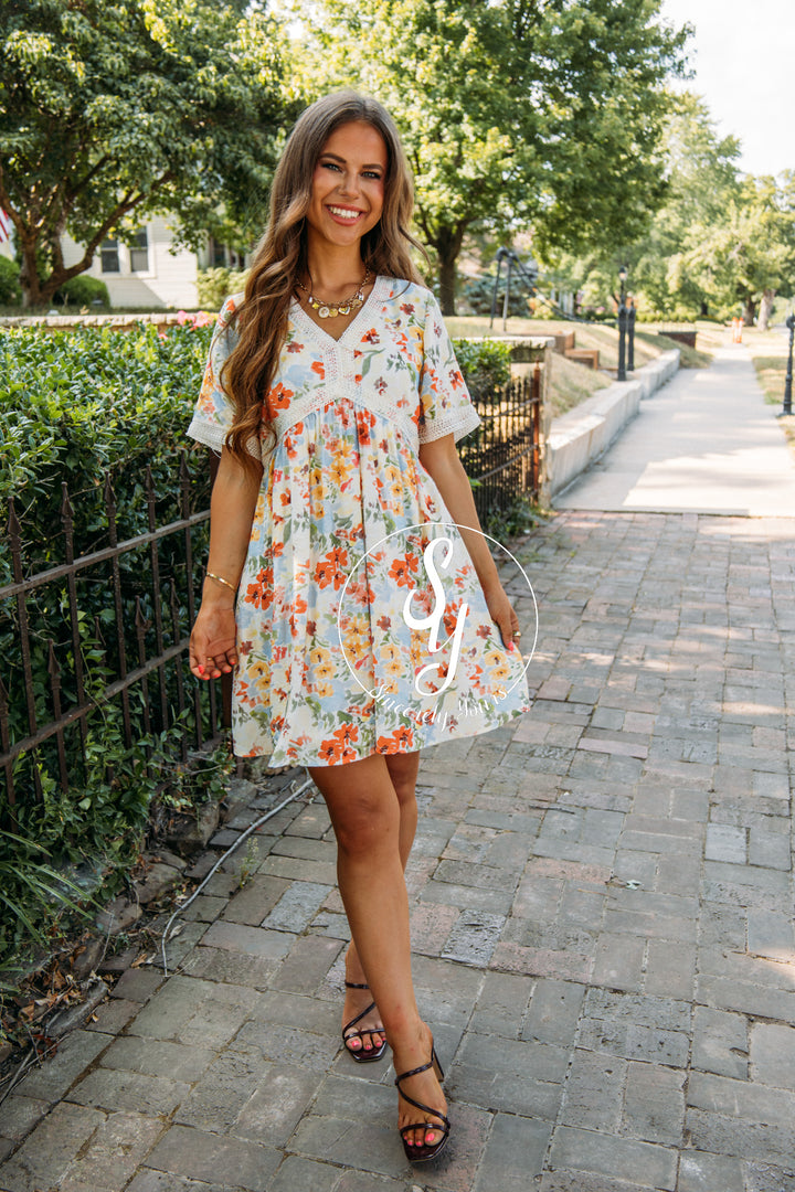 Lila Dress - Coral Mix