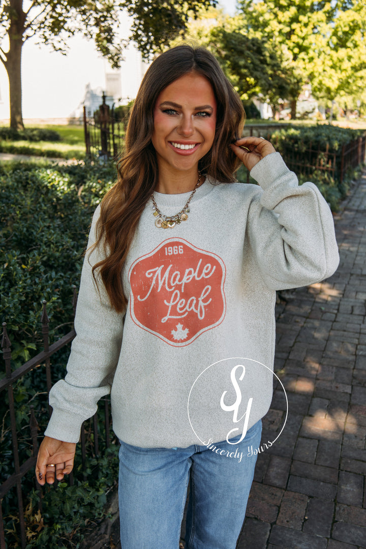 Maple Leaf 1966 Crewneck - Oatmeal