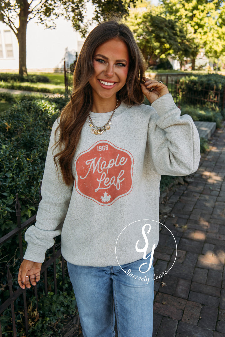 Maple Leaf 1966 Crewneck - Oatmeal