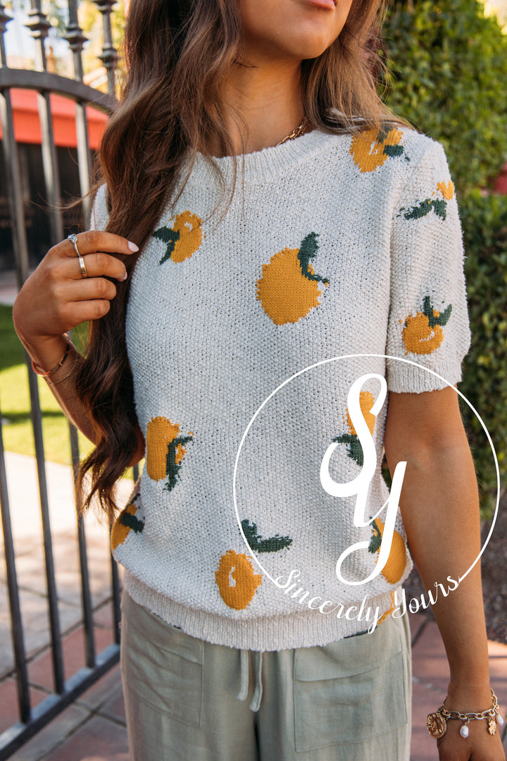 Lemon Zest Top - Oatmeal