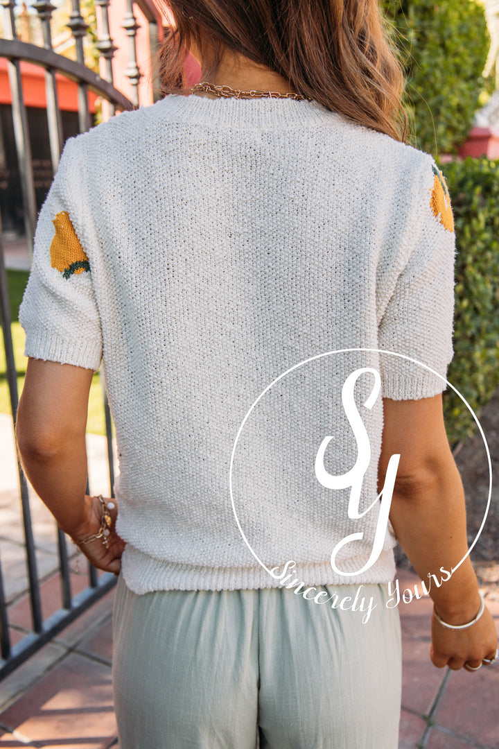 Lemon Zest Top - Oatmeal