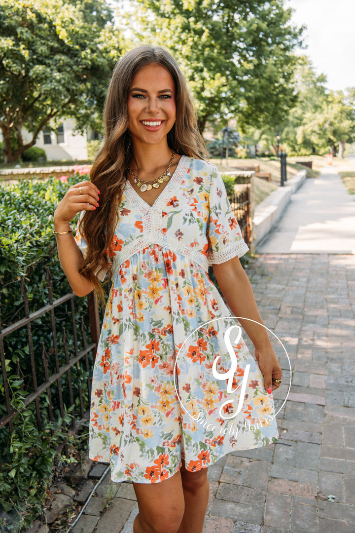 Lila Dress - Coral Mix