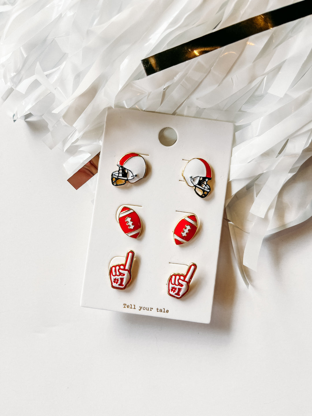 Game Day Feelin' Earrings -Red