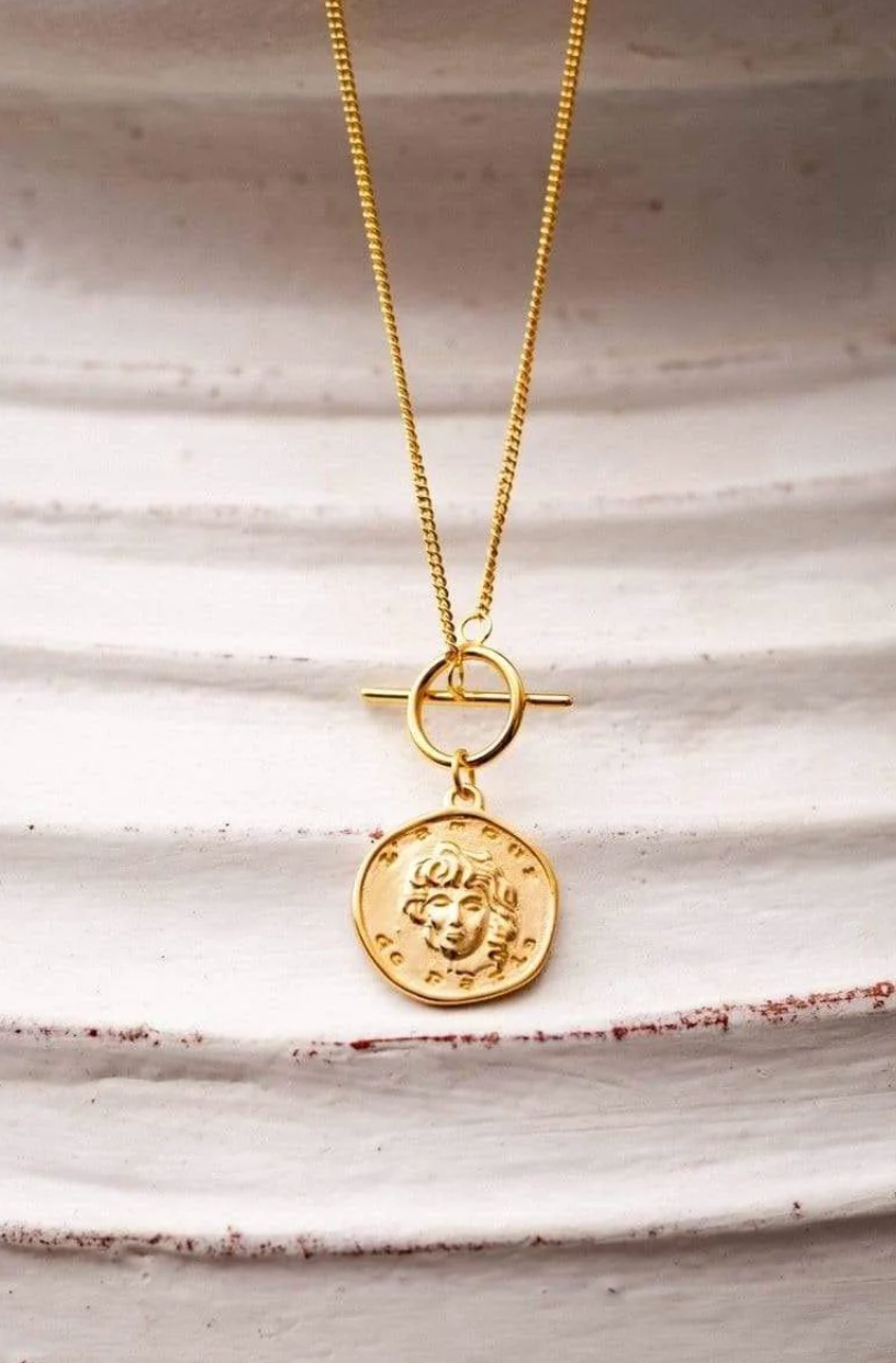 Medusa on sale coin necklace