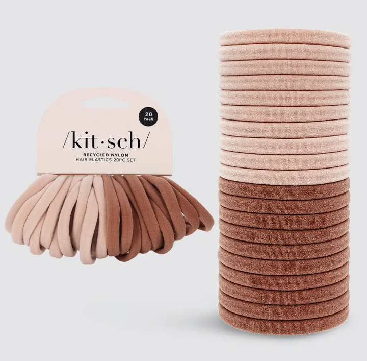 Recycled Nylon Elastics 20pc Set - Blush -Kitsch