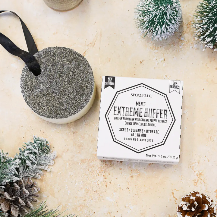 Spongelle:  Men’s Extreme Buffer with Black Scrubber