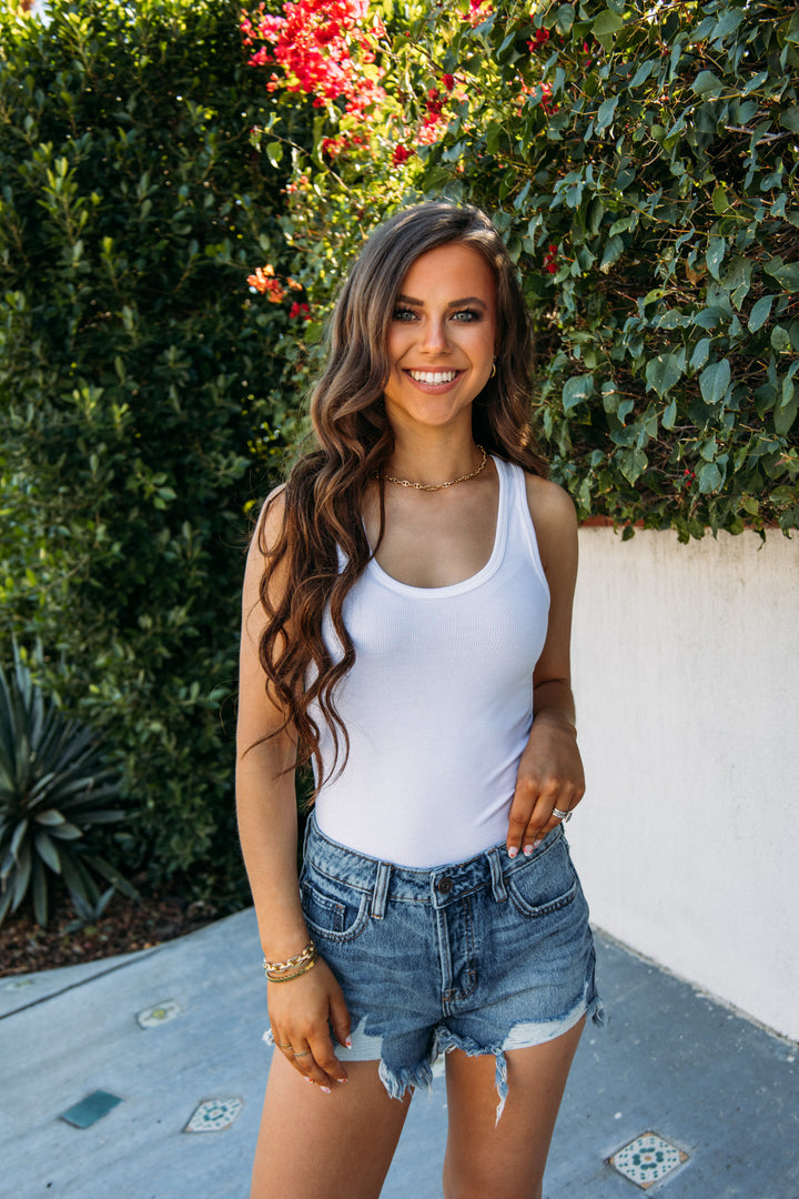 Reaching For You Tank -White