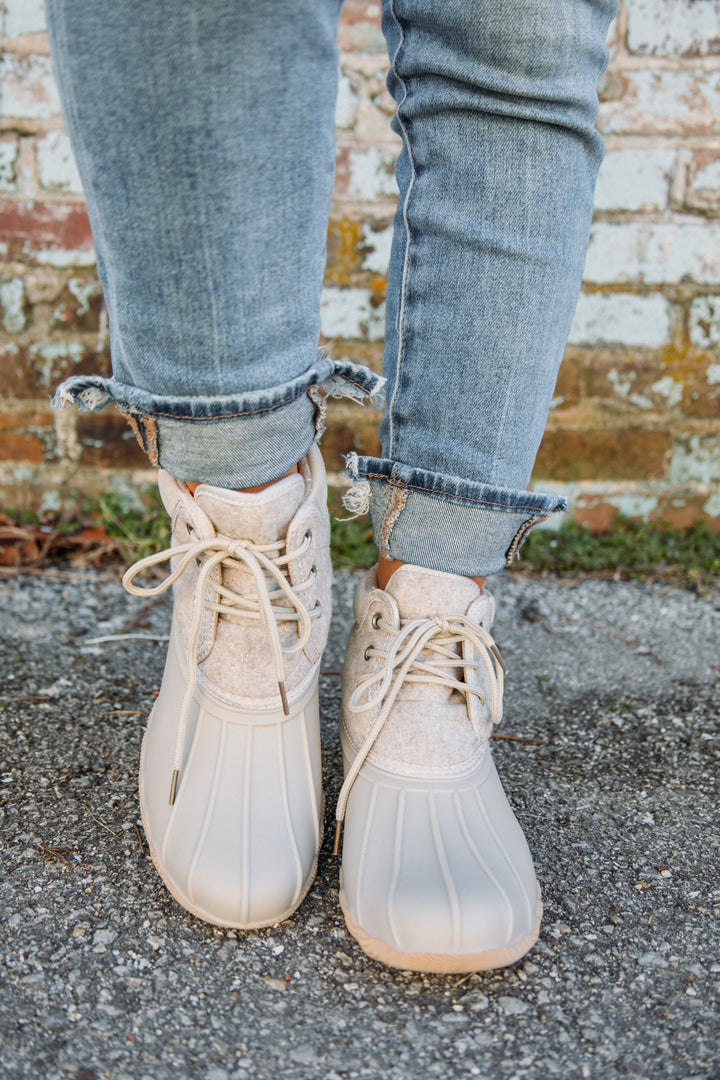 In The Rain Booties -Cream
