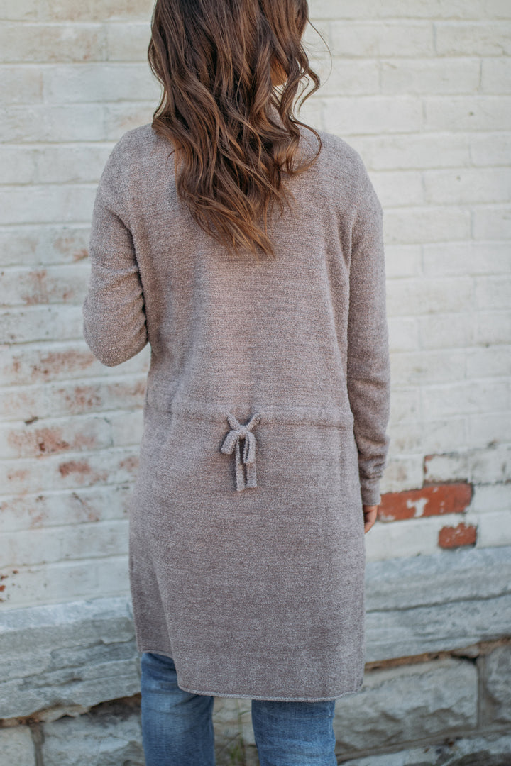 Barefoot Dreams: CozyChic Lite® Santa Monica Cardi - Driftwood/Taupe