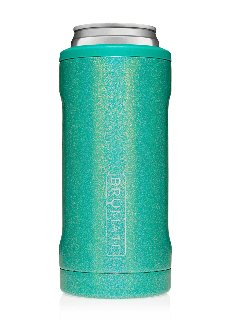 Brumate Hopsulator Slim Can Cooler Tumbler 12 oz Glitter Aqua New in  Package
