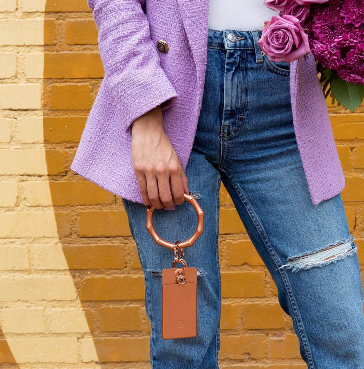 Silicone Bamboo Big O Key Ring
